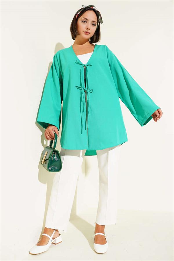 Casual Front Tie Kimono Benetton