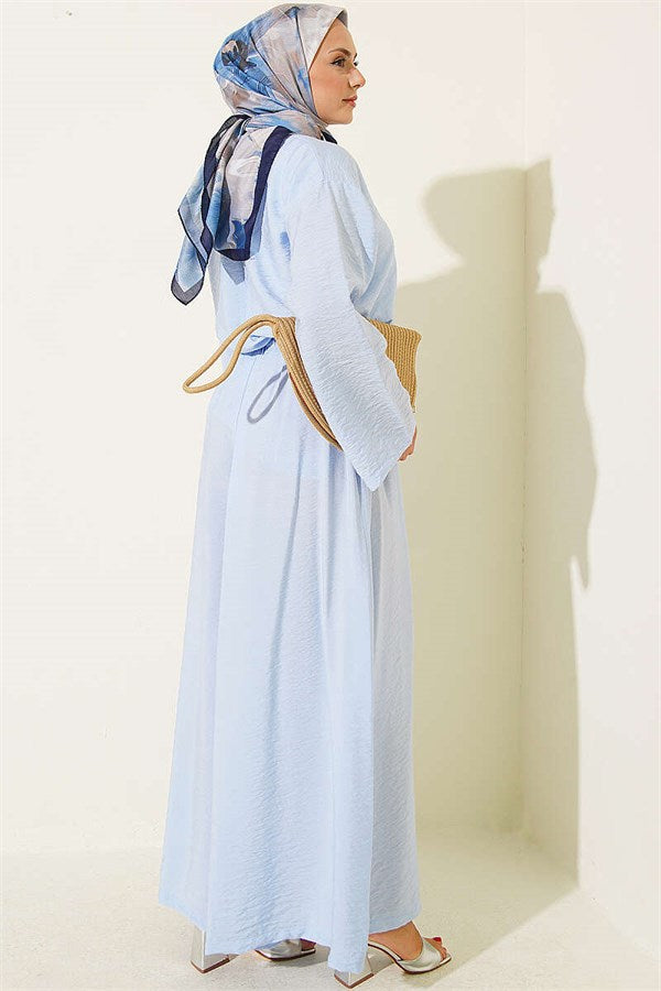 Loose-fitting trousers 2 Piece Set, baby blue.
