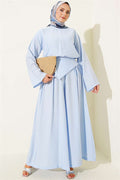 Loose-fitting trousers 2 Piece Set, baby blue.