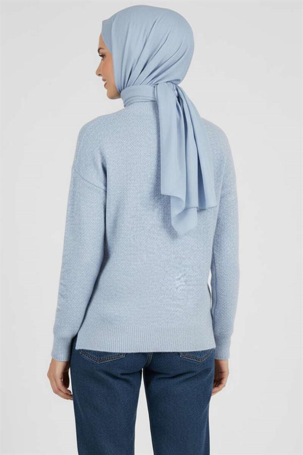 Loose Soft Knitwear Sweater Blue