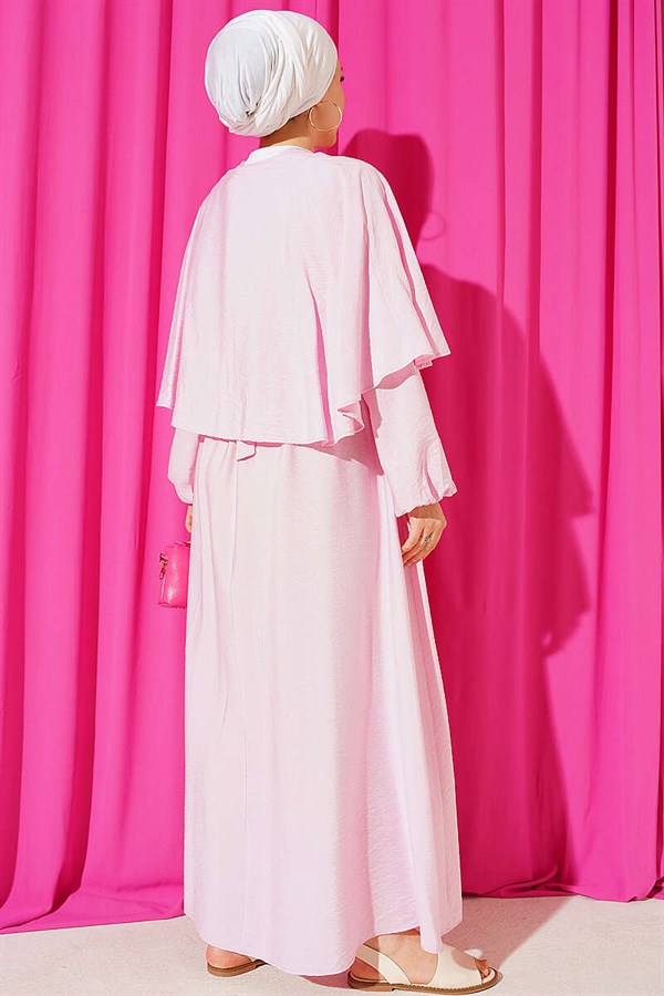 Pink Dress with Snail Buckle Detail