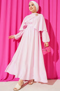 Pink Dress with Snail Buckle Detail
