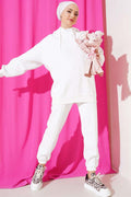 Raised Hooded Model 2 Piece Set White