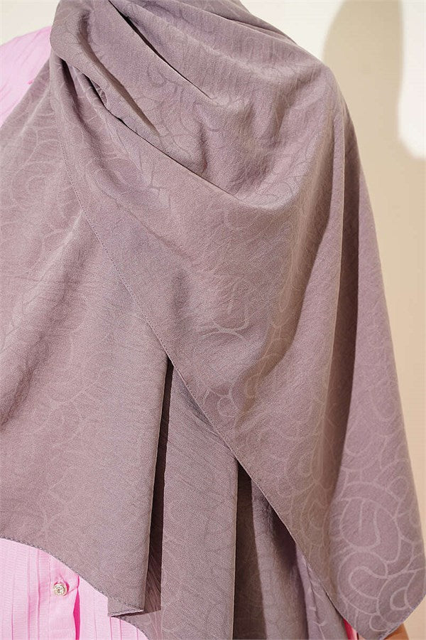 Spiral Pattern Cotton Ayrobin Scarf Lilac