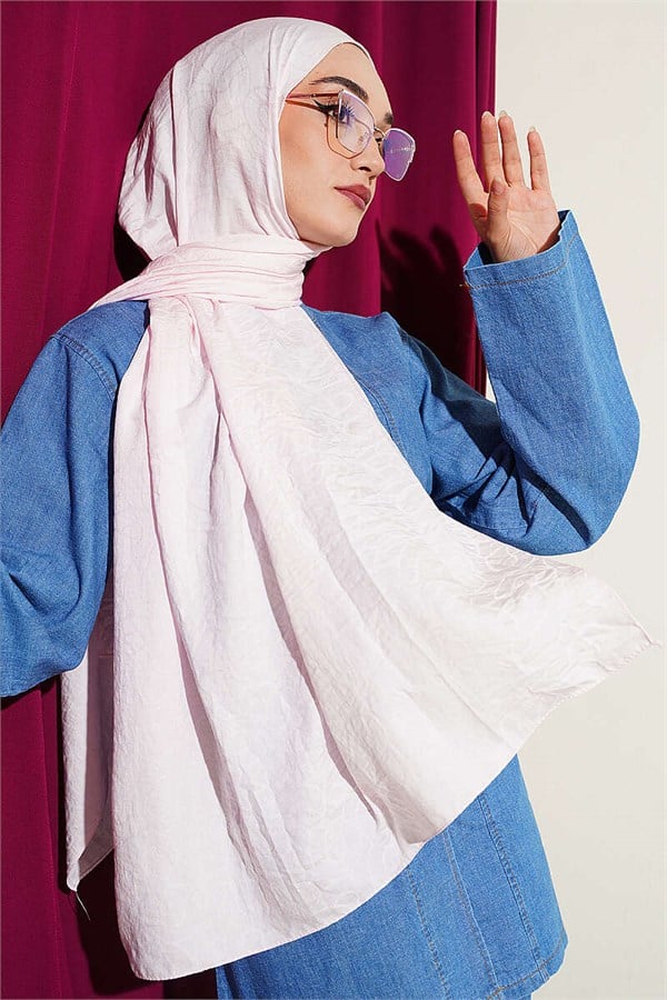 Spiral Pattern Cotton Ayrobin Scarf Candy Pink