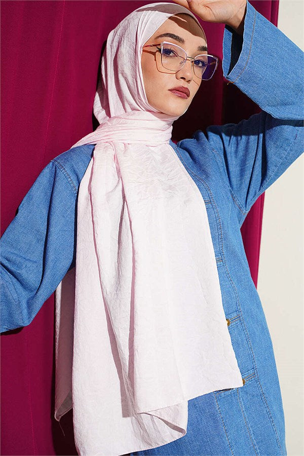 Spiral Pattern Cotton Ayrobin Scarf Candy Pink