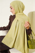 Spiral Pattern Cotton Ayrobin Scarf Olive Green