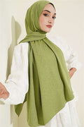 Spiral Pattern Cotton Ayrobin Scarf Green