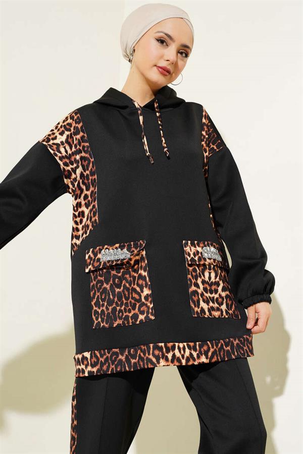 Scuba Leopard Stone 2 Piece Set Black