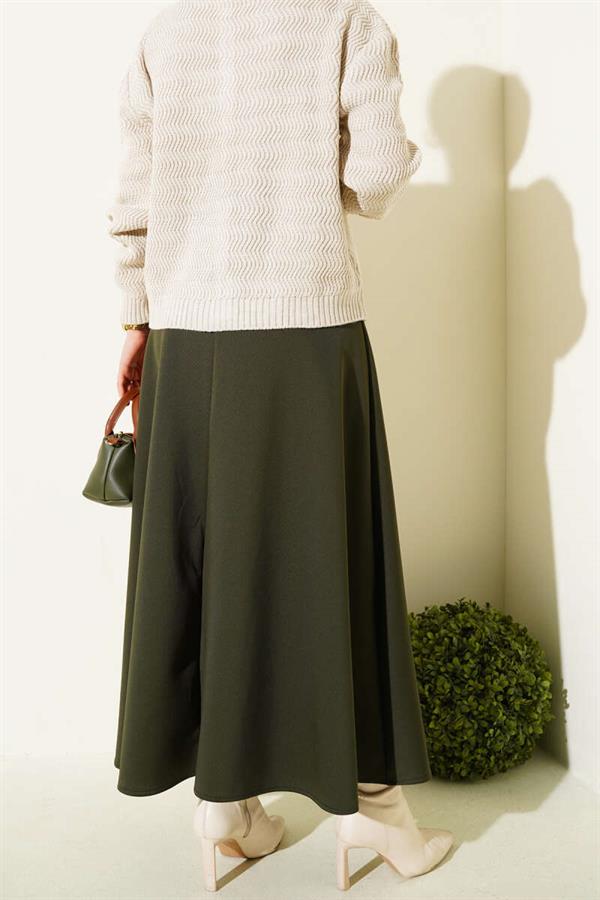 Scuba Mevlana Skirt Khaki