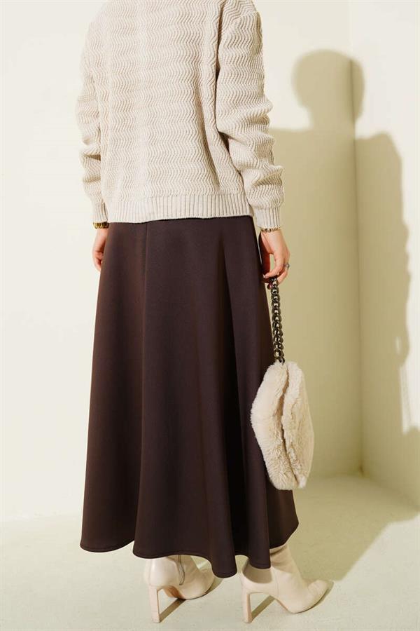 Scuba Mevlana Skirt Coffee