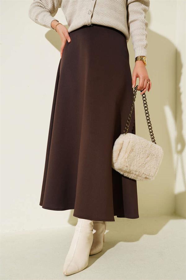 Scuba Mevlana Skirt Coffee