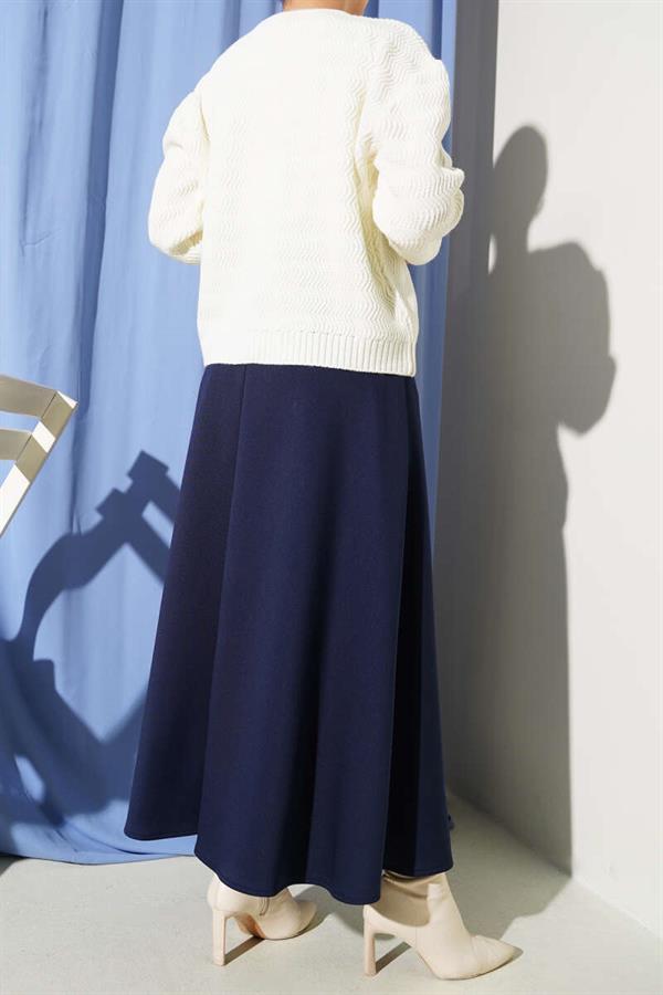 Scuba Mevlana Skirt Navy Blue