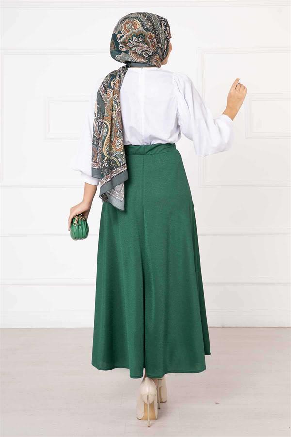 Scuba Mevlana Hijab Skirt Emerald