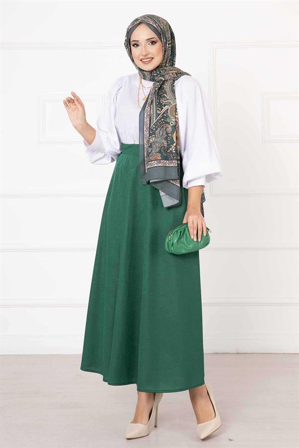 Scuba Mevlana Hijab Skirt Emerald