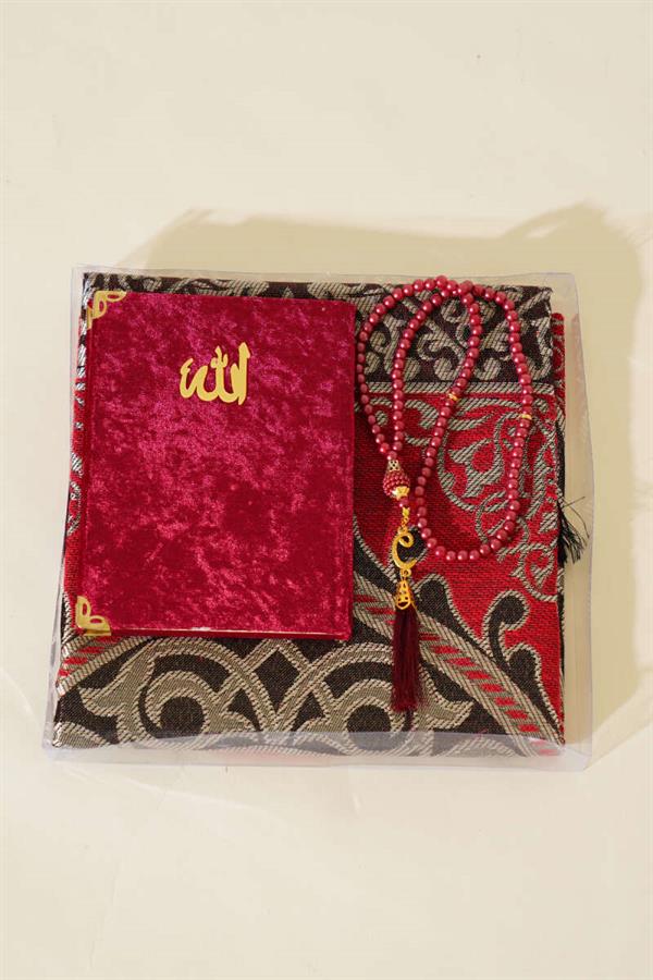 Prayer Mat Set Burgundy