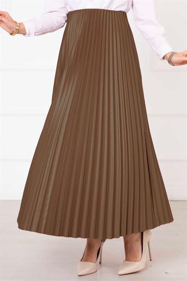 Sena Pleated Skirt Camel
