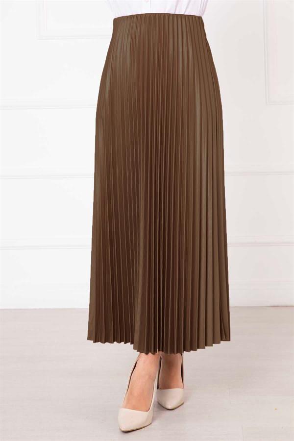 Sena Pleated Skirt Camel