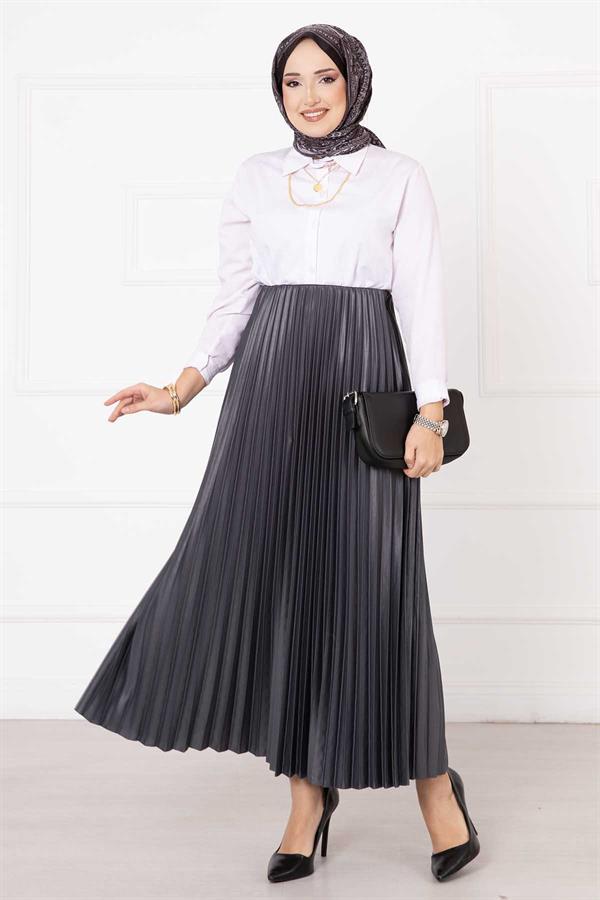 Sena Pleated Skirt Gray