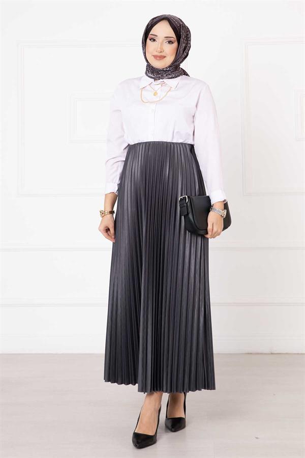 Sena Pleated Skirt Gray