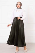 Sena Pleated Skirt Khaki