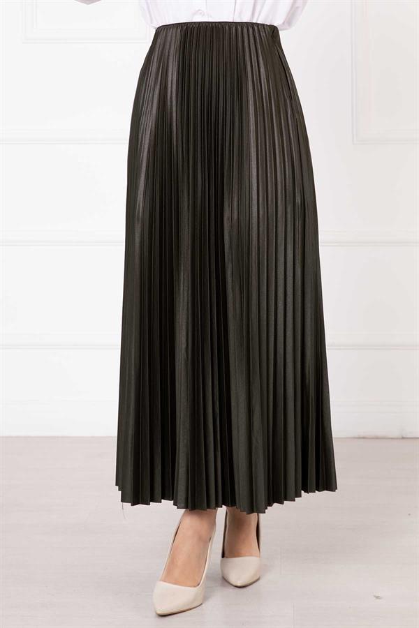 Sena Pleated Skirt Khaki