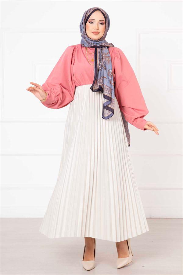 Sena Pleated Skirt Cream