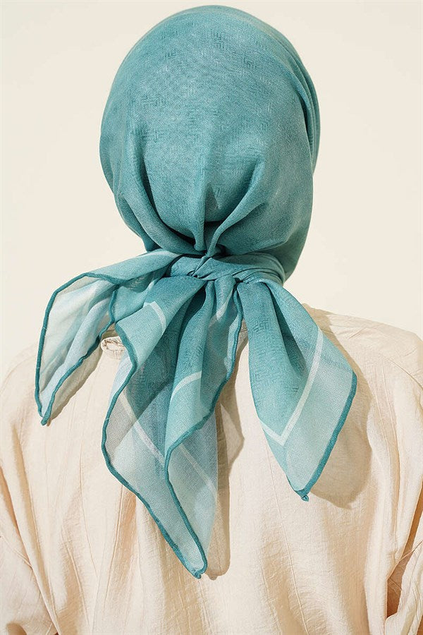 Striped Patterned Scarf Mint