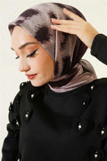 Striped Gradient Patterned Bamboo Scarf Sand Beige