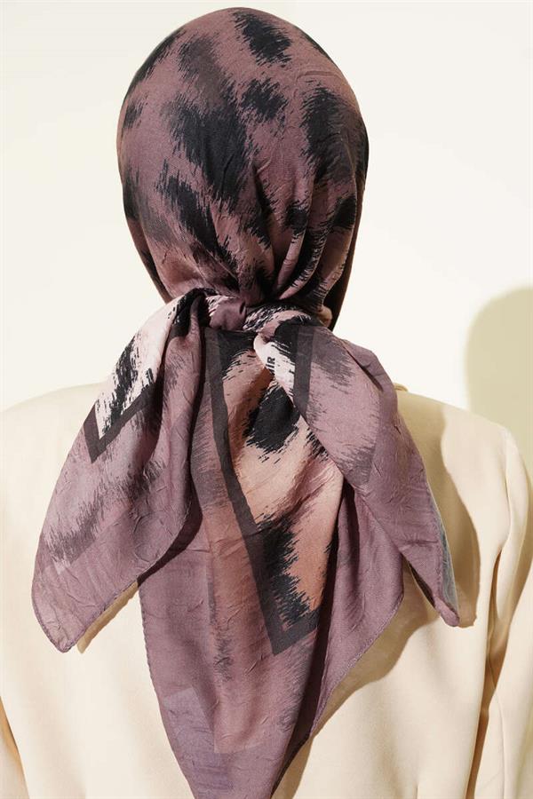 Striped Patterned Bamboo Scarf Earth Tones