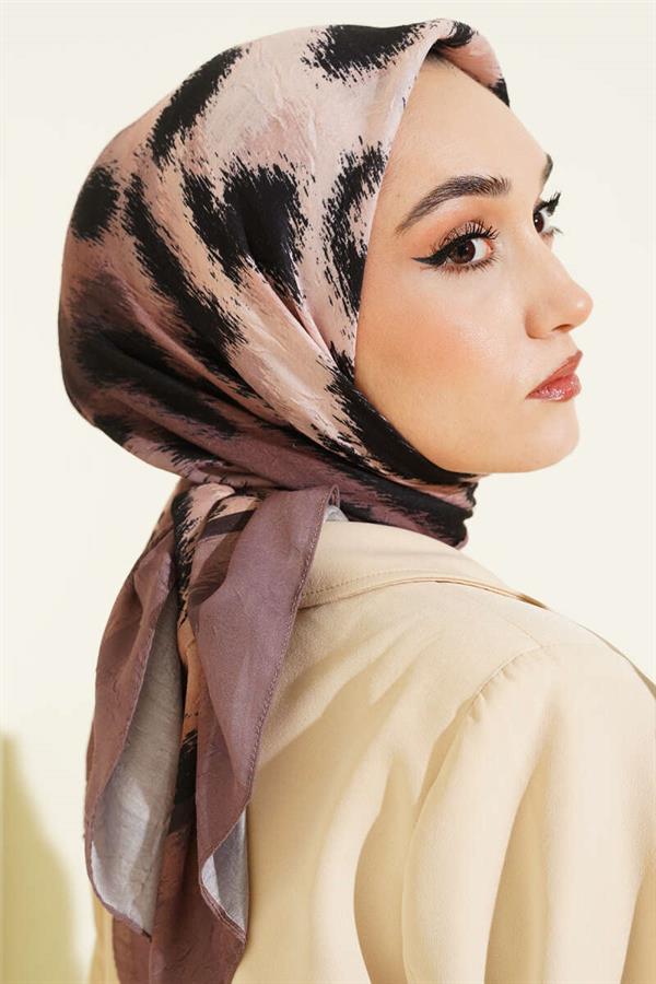Striped Patterned Bamboo Scarf Earth Tones