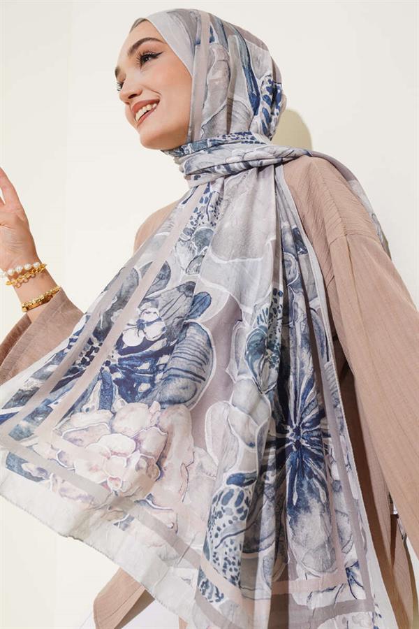 Authentic Patterned Shawl Stone with Stripe Transition