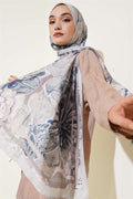 Authentic Patterned Shawl Stone with Stripe Transition