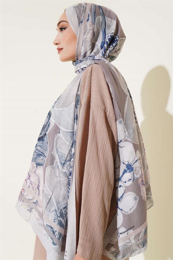 Authentic Patterned Shawl Stone with Stripe Transition
