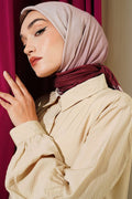 Striped Bamboo Crush Scarf Burgundy