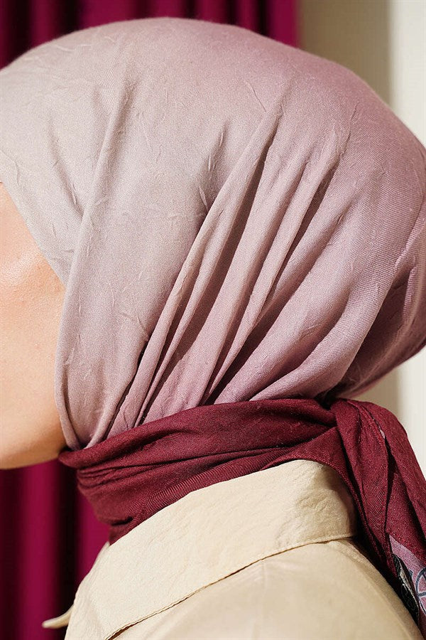Striped Bamboo Crush Scarf Burgundy