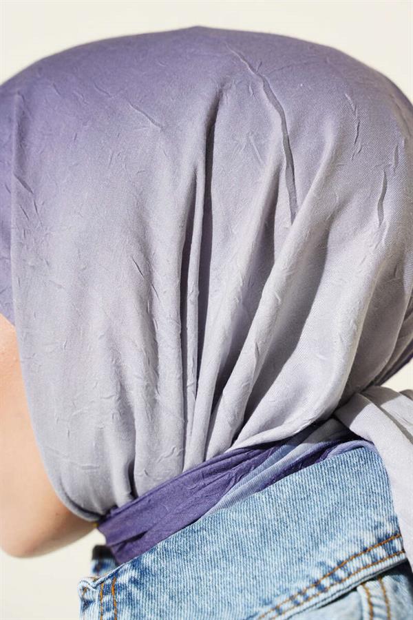 Striped Bamboo Krash Scarf Dark Lilac