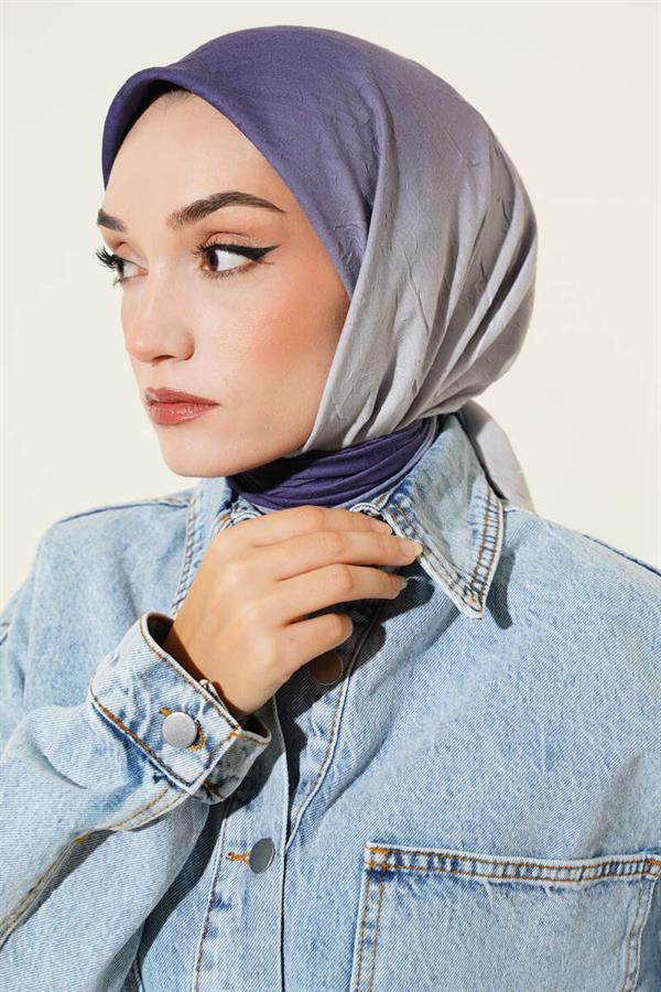 Striped Bamboo Krash Scarf Dark Lilac