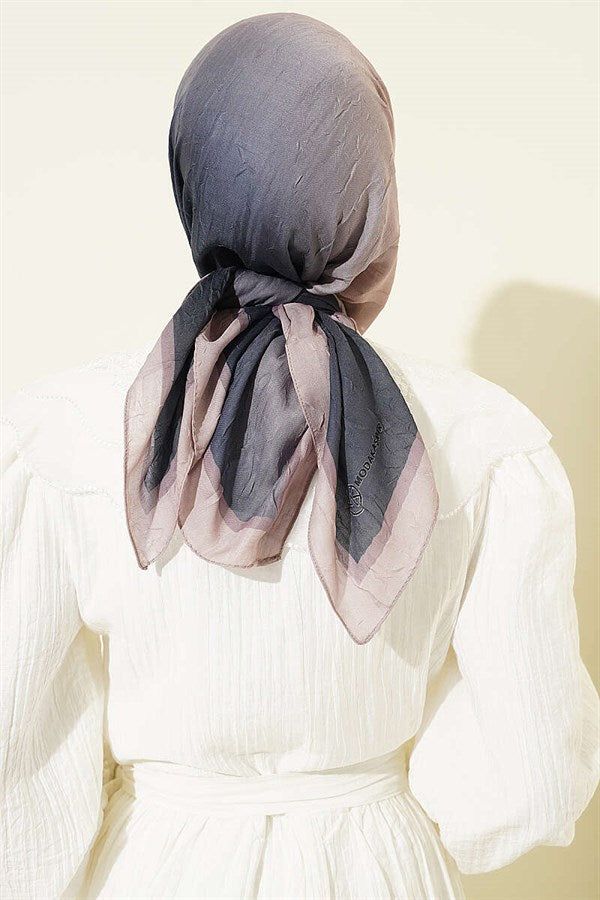 Striped Bamboo Crush Scarf Sand Beige