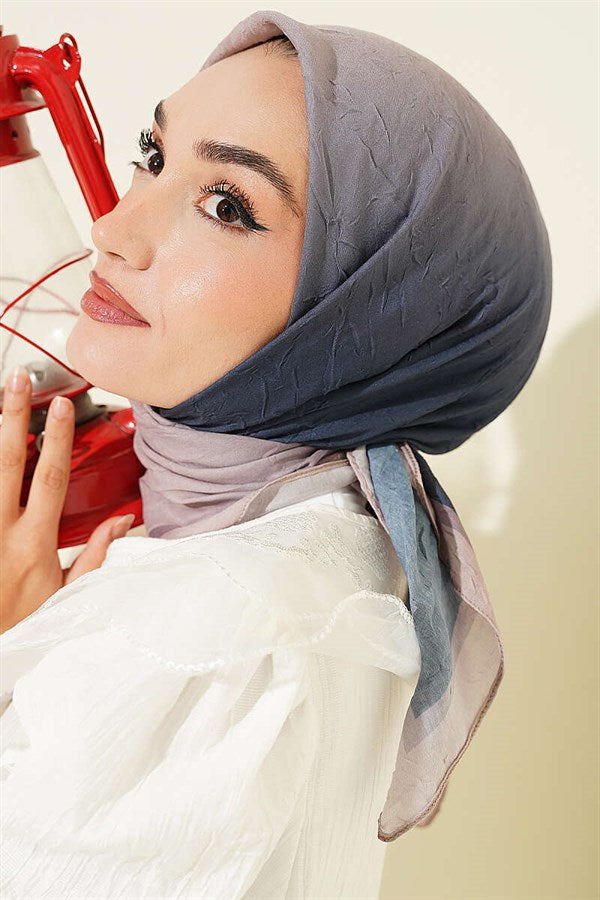 Striped Bamboo Crush Scarf Sand Beige