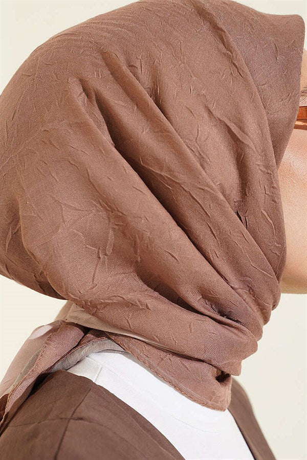 Striped Bamboo Crush Scarf Latte