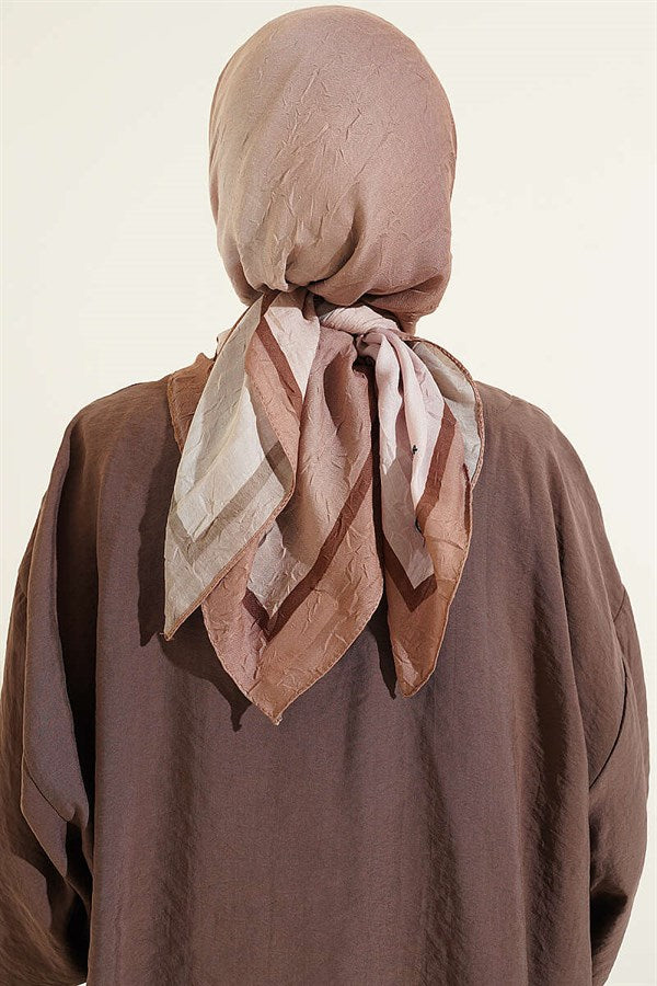 Striped Bamboo Crush Scarf Latte