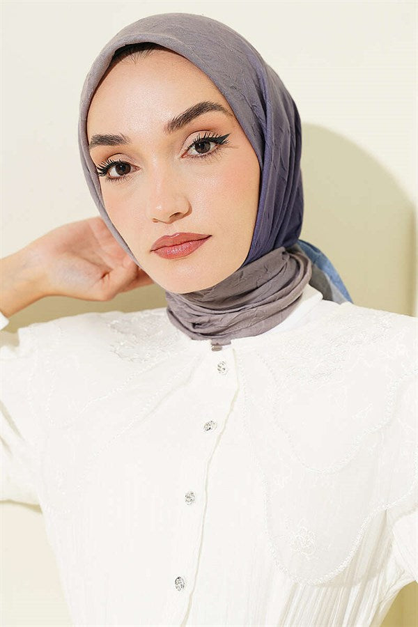 Striped Bamboo Kash Scarf Lilac Mink