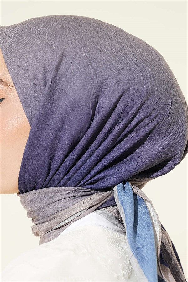 Striped Bamboo Kash Scarf Lilac Mink