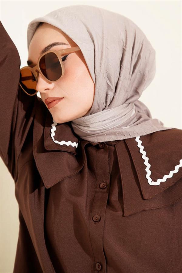 Striped Bamboo Krash Scarf Mink