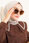 Striped Bamboo Krash Scarf Mink