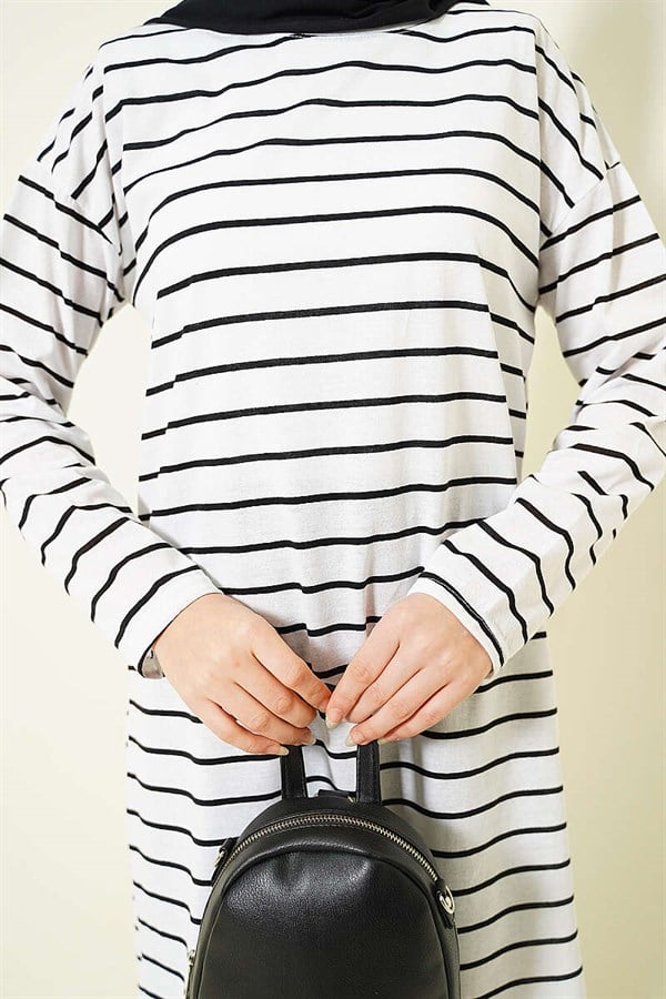 Striped Tunic White