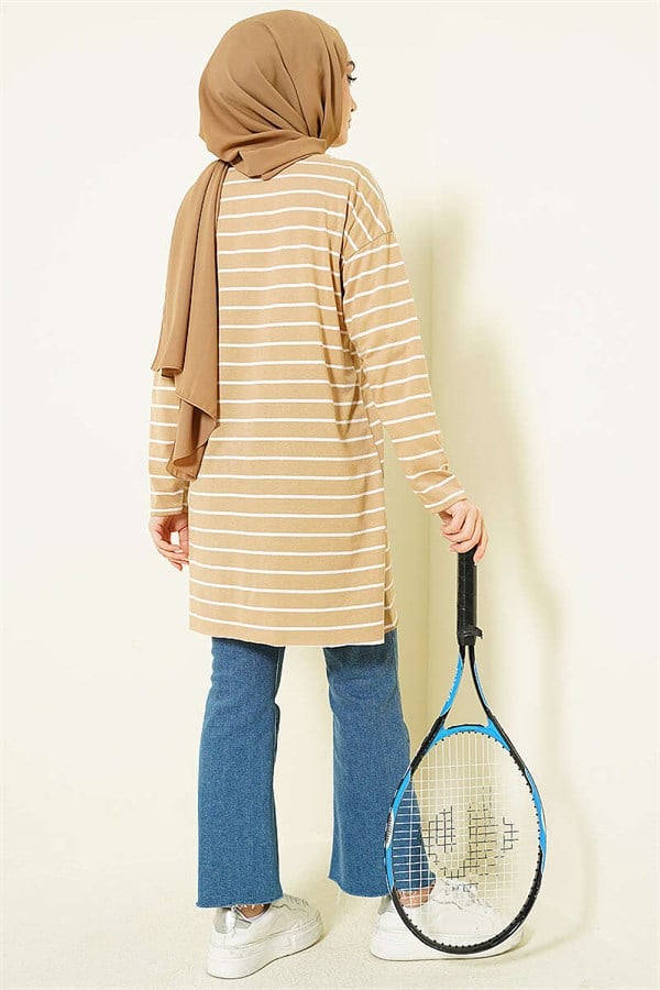 Striped Tunic Biscuit