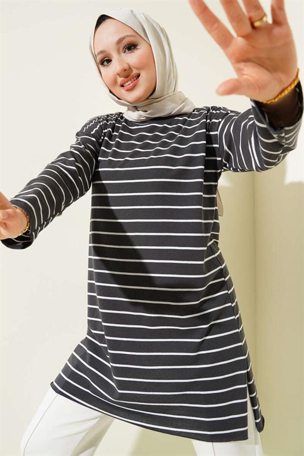 Striped Tunic Smoke