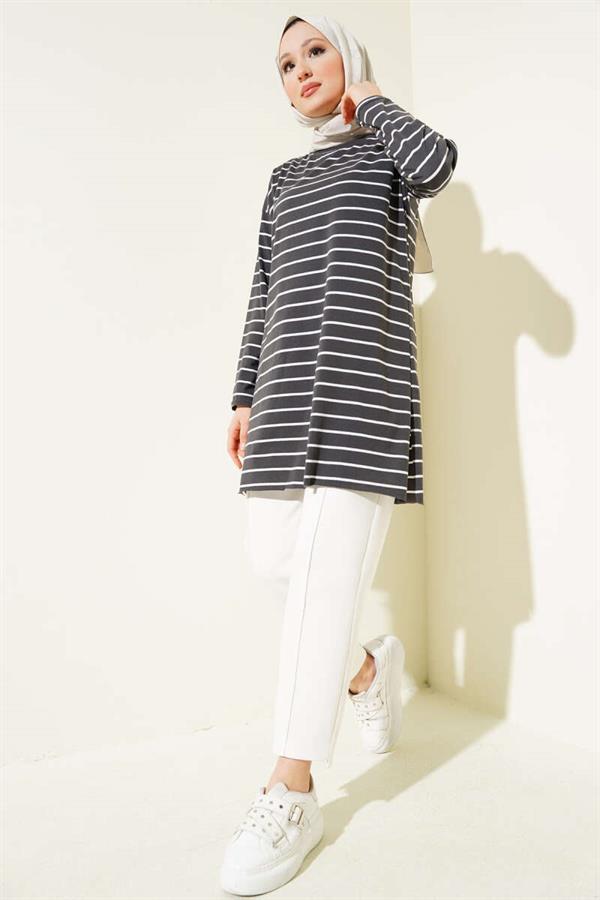 Striped Tunic Smoke